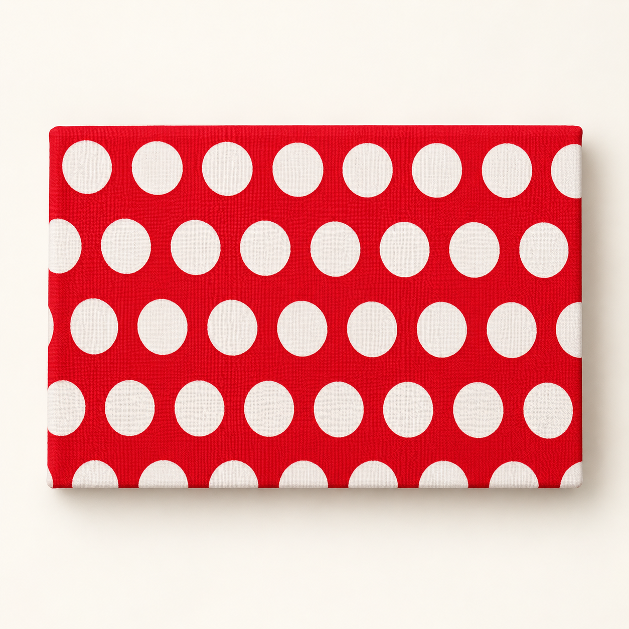 Red and white polka-dot handmade paper diary